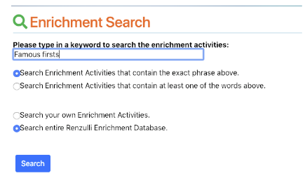 Enrichment Search